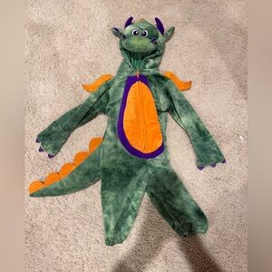 Koala Kids Green Dragon Costume with Orange and Purple Accents